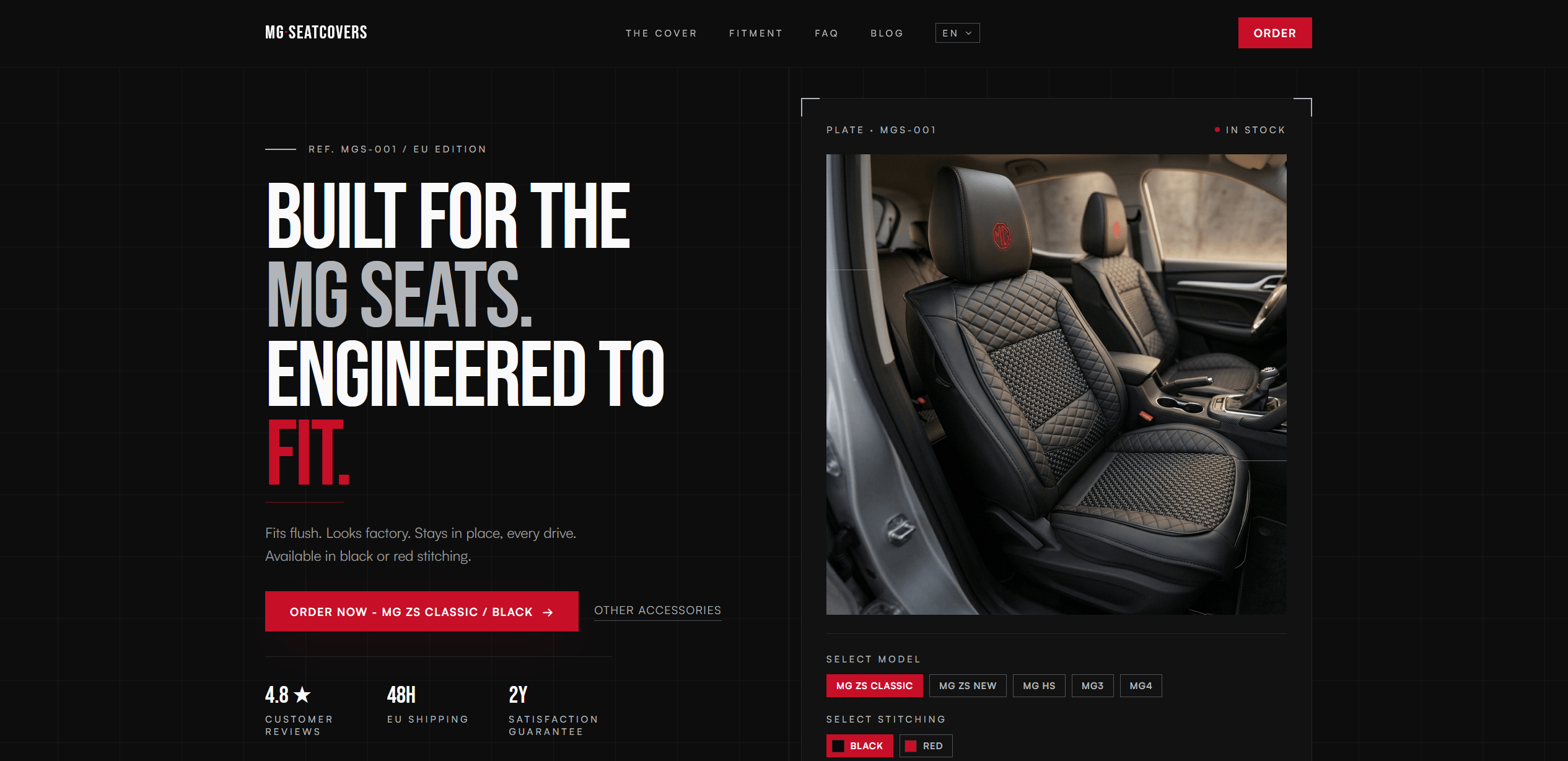 MG Seat Covers